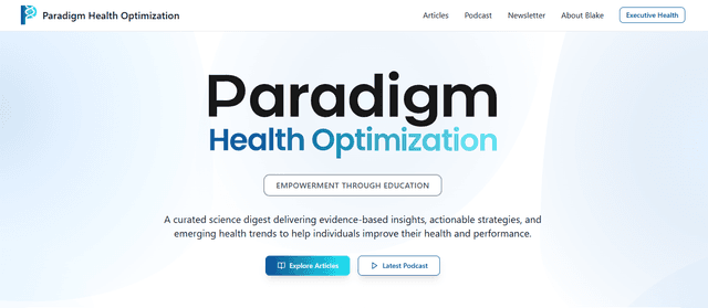 Screenshot of Paradigm Health Optimization project
